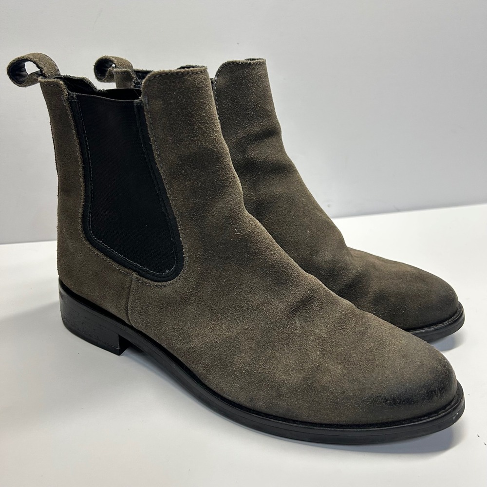 Thursday Boot Co Duchess Chelsea Boots Grey Women 8 Suede Ankle Flat Everyday